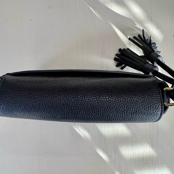 Tory Burch Black Leather Crossbody with Tassel - Picture 9 of 9
